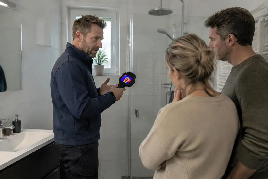 Lekdetectie Wijchen – specialist legt bevindingen uit aan bewoner