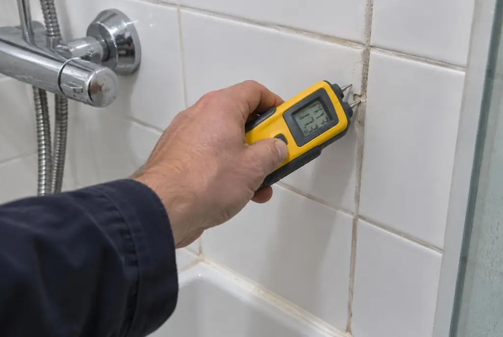 Lekdetectie Wijchen – vochtmeter op badkamertegels bij de douche